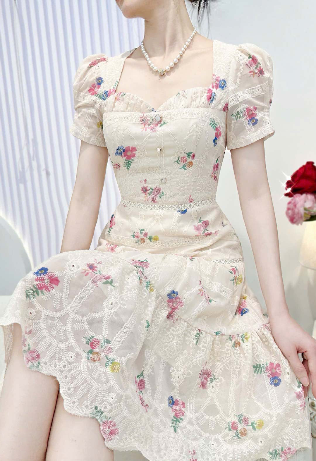 Floral Grace Lace Dress DS6037