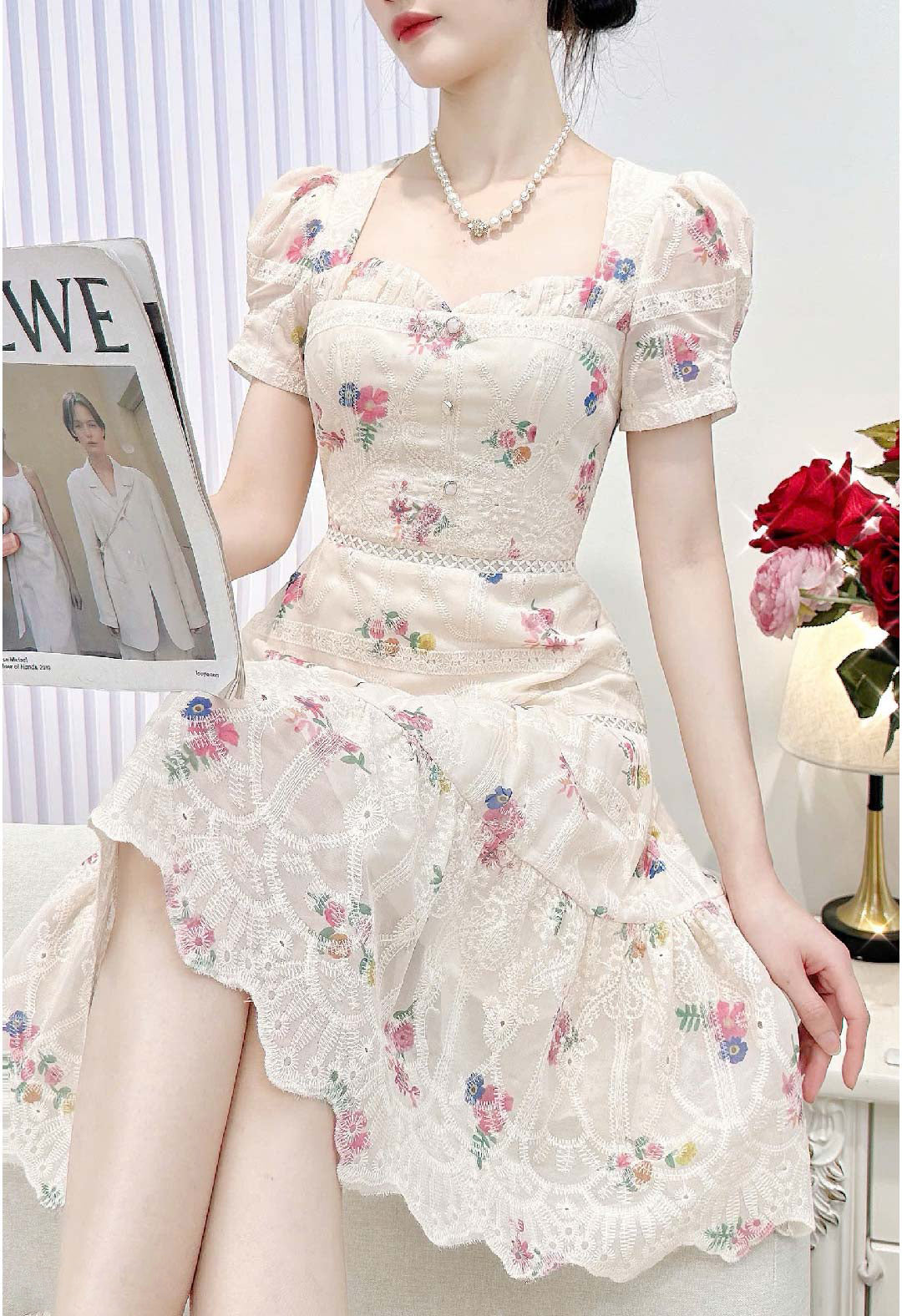 Floral Grace Lace Dress DS6037
