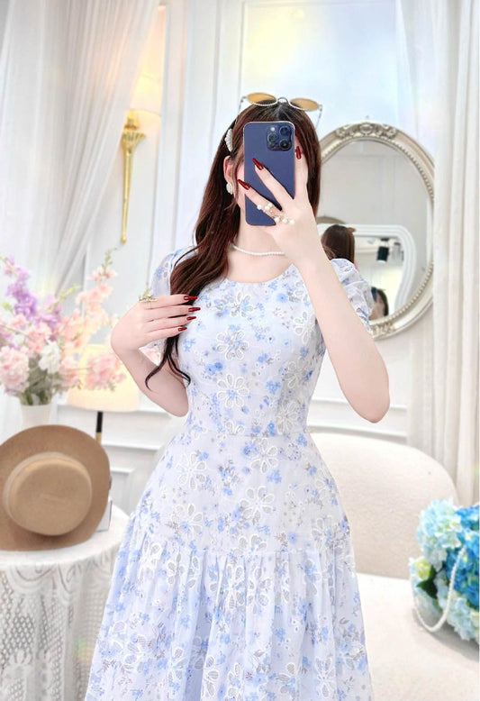 Floral Grace Lace Dress V5941